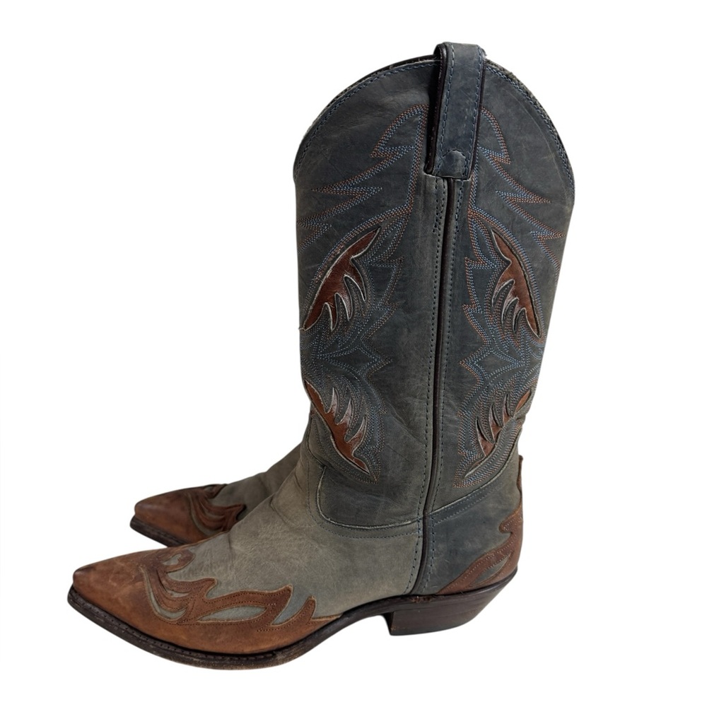 Vintage Code West Leather Cowboy Boots Made In USA